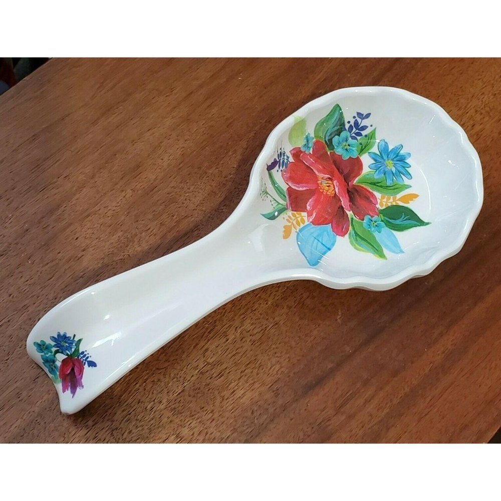Pioneer Woman Spring Bouquet  Spoon Rest melamine - Picture 6 of 8